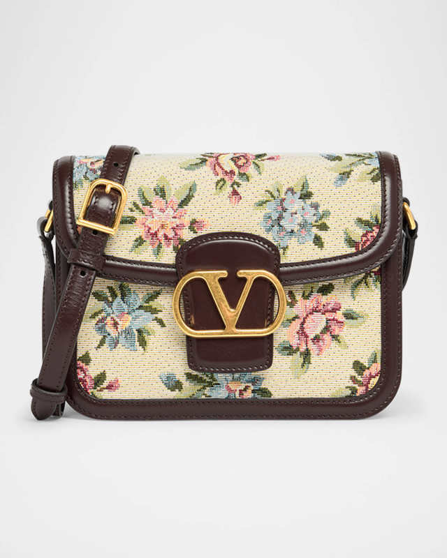 9 to 5 Small Jacquard Floral Shoulder Bag
